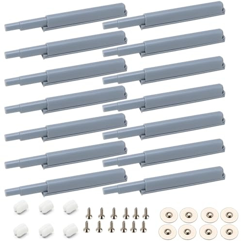Push Closer, Push to Open Door Catches, 14-Piece Magnetic Door Catch Set for Cabinets, Wardrobes & Modern Furniture, Easy Installation, 8.5 * 1 cm