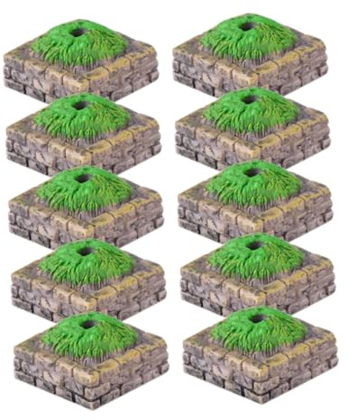 Supvox 10 Stück Harz Baumaltar Sockel Naturgetreu Detailliert Kompakt Für Miniaturlandschaft Sandtisch Und Spieltisch Dekoration