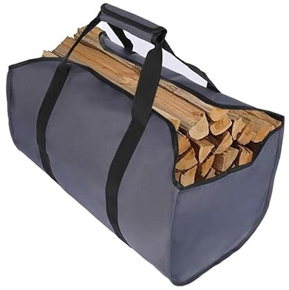 YELAIYEHAO Premium Firewood Log Carrier & Tote Bag - Extra Large Durable - Best for Fireplaces - Wood Stoves - Firewood - Logs - Camping - Beaches - Landscaping (Grey)