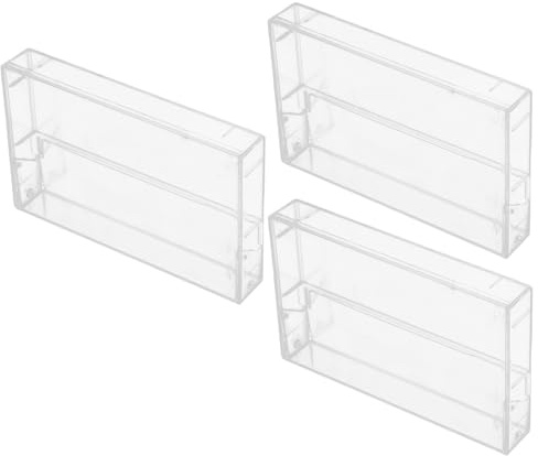 CONGARTENO 3 Pezzi Porta Cassette Trasparenti in Polistirene Rigido Custodie Impilabili per Protezione e Esposizione Audio retrò Organizer Robusto per Collezionisti e Dj