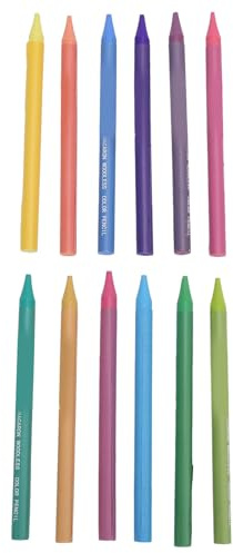 SUNGOOYUE Juego de Lápices de Colores sin Madera, Núcleo Completo, Colores Vibrantes, Solubles en Agua para Iglesias, Oficinas, 12 Uds. (Tipo 1)