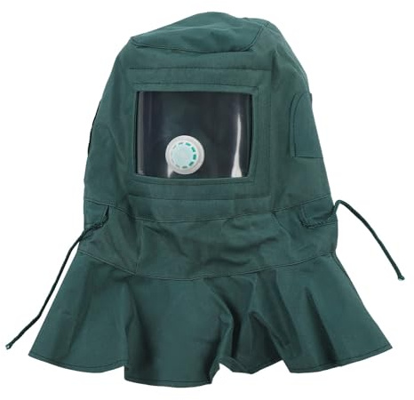 Sand Blasting Hood Professional Abrasive Sandblaster Hood Cover Shawl Cap with PC Screen Lightweight Oxford Fabric for Dust Protection in Cement Factories Fertilizer Plants