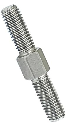 Stehbolzen, 1–2 Stück Außensechskant-Zähnebolzen aus Edelstahl 304, links und rechts umrüstbar, doppelseitige Gewindestange, M3, M4, M5, M6, M8, M10–M16(M10x80mm 1 Pcs)