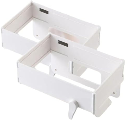 Hopfällbar Soppåsehållare, Väggmonterad Hopfällbar Soptunna Med Magnetisk Stängning, Soppåsehängare, Hängande Soptunneställ Med Fästsnäppe(White*2)