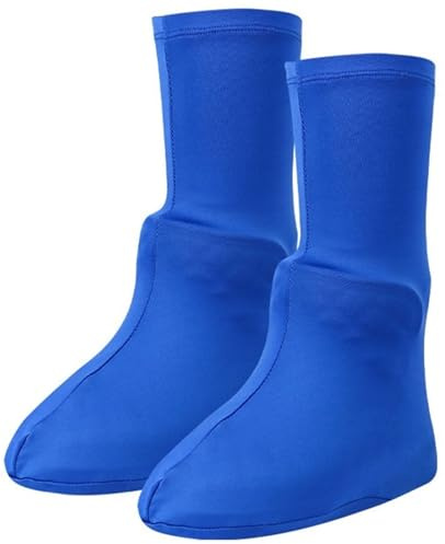 Återanvändbara Vattentäta Skoöverdrag, Halkfriktionssäkra Höga Snöstövlar Galoscher Skoöverdrag For Utomhuscykling Camping Fiske Snö Regnskydd(Blue,S)