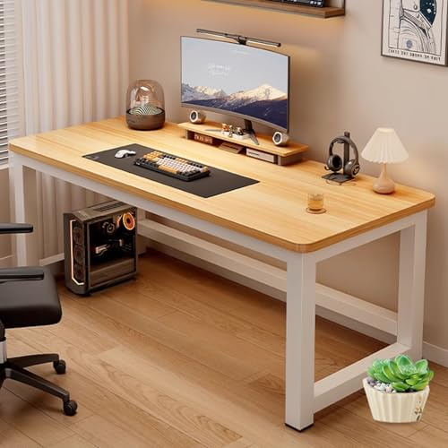 Escritorio Grande para Computadora de Oficina, Escritorio Gaming Ejecutivo Resistente, Mesa de Trabajo para Escribir, Estudiar y Trabajar en Casa, Estudiar y Dormitorio