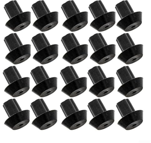 Rubber Feet Bumpers Set of 20 for Gas Range Grates, Heat Resistant Pads to Replace Worn Feet and Secure Cookware on Stove (Black (20 packs))