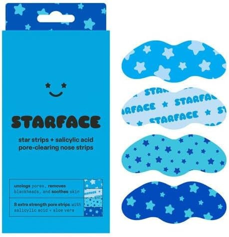 Starface Star Strips Salicylic Acid Nose Pore Strips, Extra Strength, 8 ct