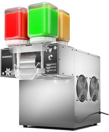 ylpddmm 750W/1200W Máquina para Hacer Hielo con Copos de Nieve Comercial, Máquina de Afeitar de Hielo eléctrica, Máquina para Batidos trituradora de Hielo, Espesor del batido Ajustable 750W