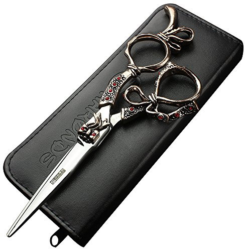 Sharonds 6 pouces Ciseaux de coiffeur Ciseaux de coiffure Set, Japon 440 C Acier Salon modelage Outil Ciseaux
