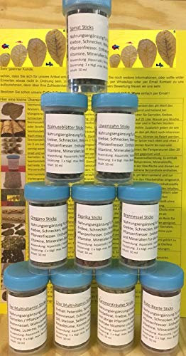 100ml Futtersticks (Paprika) in praktischer Schraubdose Futterpellets Garnelenfutter Fischfutter