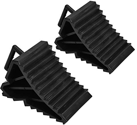 Auto Unterlegkeile-Unterlegkeil Schwerlast Bremskeil Anhänger Keile 2Pcs Auto Anti Schlupf Block Reifen Schlupf Stopp Rad Ausrichtungsblock Reifenträgerpolster