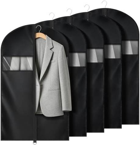 Univivi Garment Bag for Costumes Suits Coats Storage, Set of 5