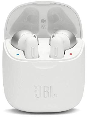 JBL TUNE 220TWS Cuffie Earbuds True Wireless Bluetooth, Auricolari senza fili con microfono per Musica, Chiamate e Sport, fino a 3 Ore di Autonomia + 17 Ore extra, Bianco