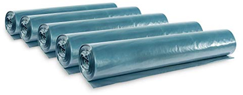 Hypafol Müllsäcke, 125 St. extra starke blaue Müllbeutel | 120 l Fassungsvermögen, 700 x 1.100 mm, gerollt | Typ 80 - besonders reißfest, 64 my | ideal für Garten, Haushalt, Büros & Umzüge | 5 Rollen