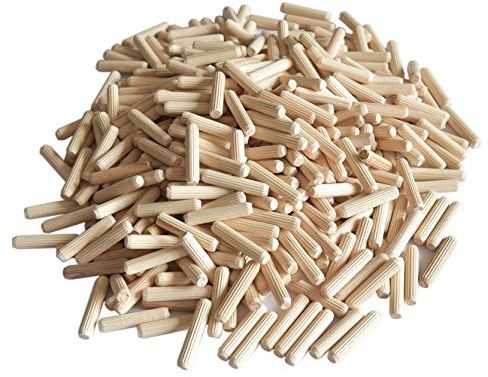 woplus_de Holzdübel Riffeldübel 8x30 8x35 8x40 8x50 8x60mm (8x50mm ca.600 Stück) [1kg]