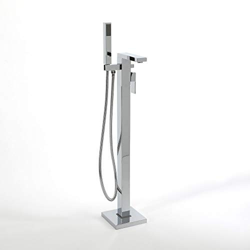 Milano Arvo Freestanding Bath Shower Mixer Tap Hand Shower Handset - Chrome