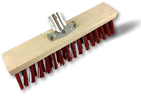 Kibros Lot 3 balais cantonnier PVC Rouge 41 cm extérieur sans Manche