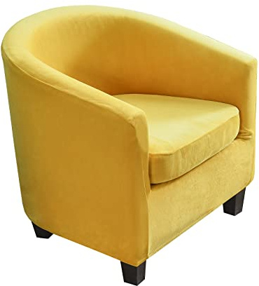 Topchances 2 Fundas para Silla de Club de bañera, Funda de sofá de Alta Elasticidad con Funda de cojín, Protector de Muebles de Terciopelo Suave para Comedor, Sala de Estar, Oficina y recepción