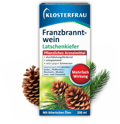 Klosterfrau Franzbranntwein Latschenkiefer | Muskel & Gelenke | 6 x 200 ml | Bei Muskel- & Gelenkschmerzen, Prellungen & Verspannungen, fördert die Durchblutung, kühlt & entspannt die Muskulatur