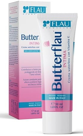 Sigla Butterflau Intima - Crema intima lenitiva e idratante per la secchezza e il prurito, 50 ml