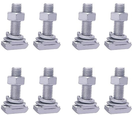 8 Stück T-Nut Adapter, M12 Edelstahl Nutensteine, Nutsteine Dachträger, Kann Zur Reparatur Von Fahrrädern, Dachträgern, Skiausrüstung Und Lastbegrenzern Verwendet Werden