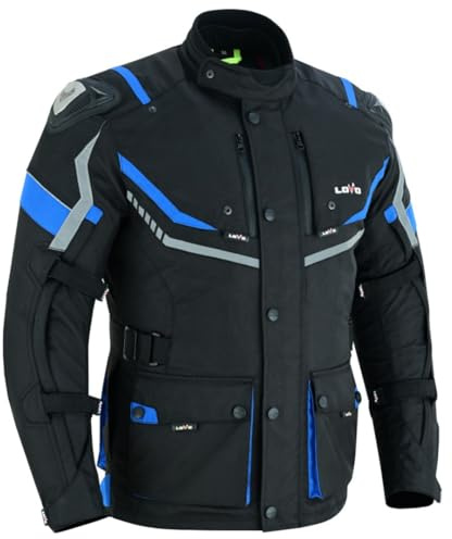LOVO - Chaqueta Moto Tricapa 4 Estaciones Hombre - Chaqueta Moto Hombre Verano e Invierno con Protecciones Homologadas - Cazadora Moto de Longitud 3/4 - Diseñada para Todo Tipo de Clima
