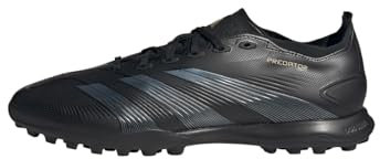 adidas Predator League Football Boots Turf, Scarpe da Calcio Unisex-Adulto, Core Black/Carbon/Gold Metallic, 42 EU