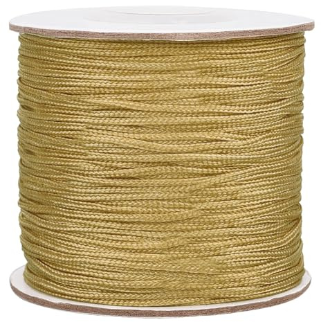 PH PandaHall 100 Yards Nylonschnur 1mm Chinesische Knotenschnur Windspielschnur Perlenfaden Für Geflochtene Armbänder Perlenketten Makramee Windspiel Blindweizen