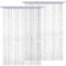 DALAETUS 2 Stück Fadenvorhang Set, 100 x 200 cm Fadengardine Glitzer, Balkontür Fliegengitter, Fliegenvorhang für Türen & Fenster(Weiß)