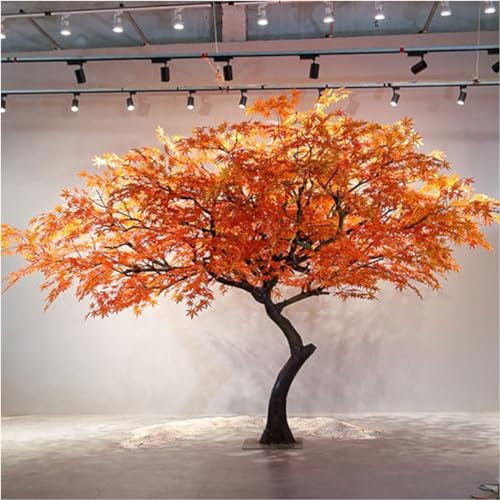 Sohodoo Roter Ahorn-Kunstbaum – großer realistischer roter Ahornbaum im japanischen Innenhof-Stil for malerische Dekoration, Moderne Heimbüro-Wohnzimmer-Bodendekoration (Size : 1.5mx1m)