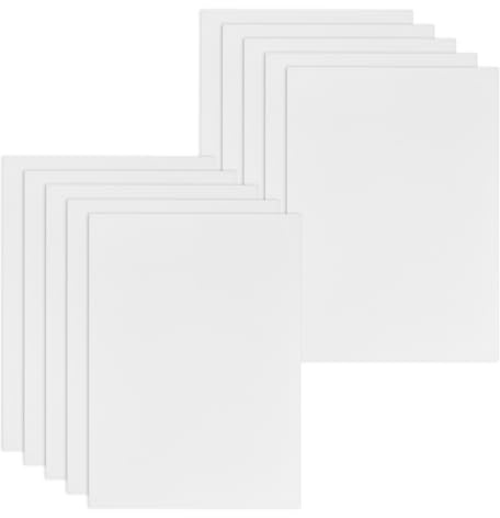 Lot de 10 Chemise Cartonnée A4 avec Rabat, Pochette de Classement en Papier Kraft, Dossier Carton A4, Chemise de Presentation, Pochette de Fichier Rapport pour Bureau Maison Scolaire (Blanc)