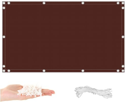 Copertura Balcone Marrone 120x150cm, Impermeabile, Protezione UV Telo Ombreggiante con Occhielli Rinforzati Resistente per Ringhiera Balcone