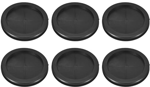 sourcing map 6Pcs Rubber Grommets 3-1/8 (80mm) Drill Hole, 2-3/4 (70mm) ID Double Sided Hole Plugs Ring Gasket for Firewall Cable Wire Protecting, Black