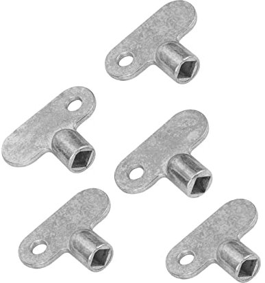 Veemoon 5pcs Radiator Wrench Square Socket Key for Bleeding Radiators Zinc Alloy Compatible Valves