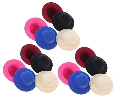 CIYODO 15stücke DIY Puppenhut-dekore Kompakte Puppe Kappen Puppe Modellierung Zubehör DIY Handwerk Puppenhut-Verzierungen Minihut Minihüte Puppenkappendekore Puppendekor-Accessoires
