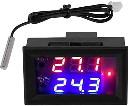 CYTGOUPER Hochpräziser Temperaturschalter 12v, Digitaler Temperaturregler 12v mit Sensor für -50 bis 110℃, Celsius/Fahrenheit-Modus, ideal für Kühlung, Heizung und Lüftersteuerung (12V)
