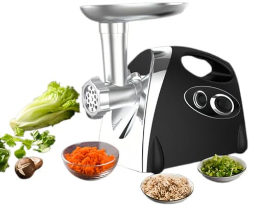 Máquina picadora, picadora de Carne eléctrica de 600 W, protección Inteligente contra sobrecalentamiento, picadora de Alimentos con 3 Platos de Corte, batidora eléctrica