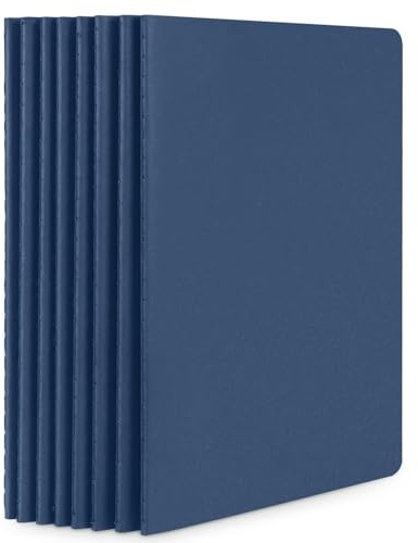 Yarotm Notizheft A5 Blanko - 8 Stück Notebooks Königsblau - 30 Blatt Notizblock A5 21x14cm - 100GSM Unliniert Papier Skizzenbuch Tagebuch Reisen - Notizbuch A5 Hefte Softcover