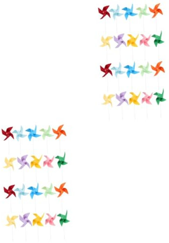 Toyvian 40stücke Windrad Unvollendete Papierspielzeuge Für Mädchen Basteln Und Malen Für Garten Kindergarten Dekorationen Und Outdoor Aktivitäten