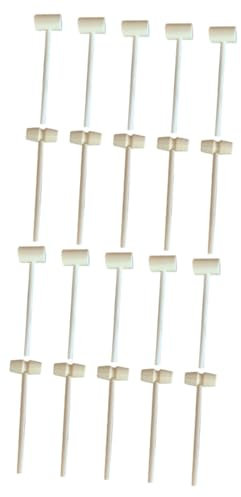 CHICAMPERA 20pcs Mini Wooden Mallets Hammer Toy Wooden Hammer for Boys and Girls Kitchen Toys and Tools for Year Olds