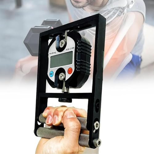 Dinamometro digitale per allenare la forza della presa, per polso, avambraccio, dita, allenamento muscolare, carico massimo 150 kg, test dati di forza