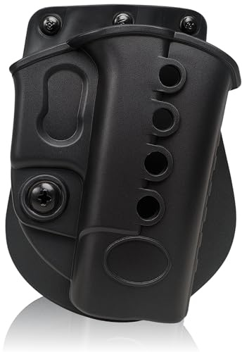 Sibo - Waffenholster - Pistolenholster Kompatibel mit Glock 17/22/31/34/35 - Taktisches Holster Schwarz aus Polymer - OWB Gürtelholster - Gun Holster (Holster mit Öffnung)