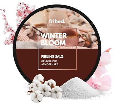 frihed. Sel de sauna Winter Blossom - Sel exfoliant de qualité supérieure avec parfum coton - Idéal après le sauna, la douche et le bain de vapeur - 200 g