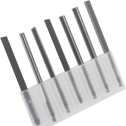 Harewtwy 7 Cuchillos de Acero de Tungsteno para Tallar, Herramientas para Grabar Joyas, Brocas de Corte para Grabado de Neumático.