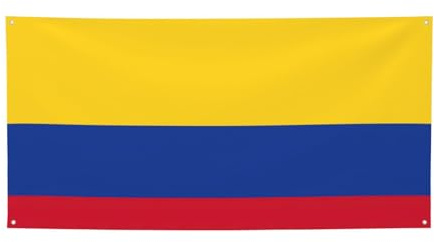 Bandera de Colombia impresa para todas las estaciones, para interiores y exteriores, plegables, vibrantes, resistentes a desgarros