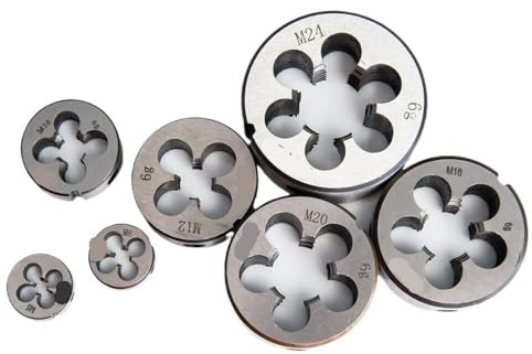 Matrices de roscado redondas, Terraja redonda izquierda for roscas métricas de M2 ​​a M52 (paquete 1)(M6 x 0.75 (Outside Ø20mm))