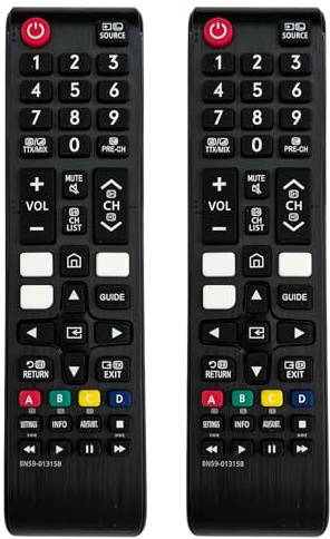 2PCS BN59-01315B Véritable Télécommande Compatible Télécommande Universelle BN59 01315B, Remplacement pour Téléviseurs Nécessitant Un Modèle Identique, Contrôle Précis, Design Ergonomique