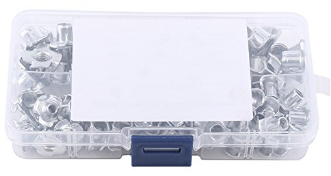 90 inserts filetés pour bois, écrous en T M3/M4/M5/M6/M8 pour le travail du bois, kit d'assortiment à quatre dents pour le bois, supports d'escalade, armoires