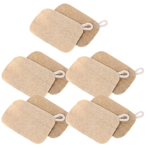 EPIGEIST 30Pcs Natural Loofah Sponge Scrubber Dishwashing Brush for Kitchen Dishes Cleaning Eco-Friendly Handmade Luffa Cleaning Pads Suitable for Home Use